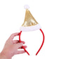 Amosfun Santa Hat Headband Christmas Headband with Mini Sequins Hat Novelty Hair Band for Xmas Holiday Party Supplies 4pcs