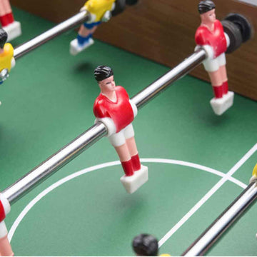 14 Inch Foosball Table, Wooden Soccer Game Tabletop, Mini Indoor Table Soccer Set for Game Rooms, Parties, Family Night