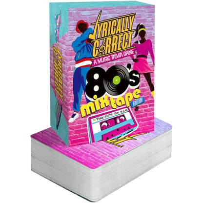 Lyrically Correct '80s Mixtape Edition - ‘80s Music Trivia Card Game for Adults & Families | Hip-Hop, R&B, Funk & Pop Party Game for Game Night