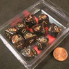 Chessex Dice Sets: Scarab Blue Blood with Gold - Ten Sided Die d10 Set (10) - 27219
