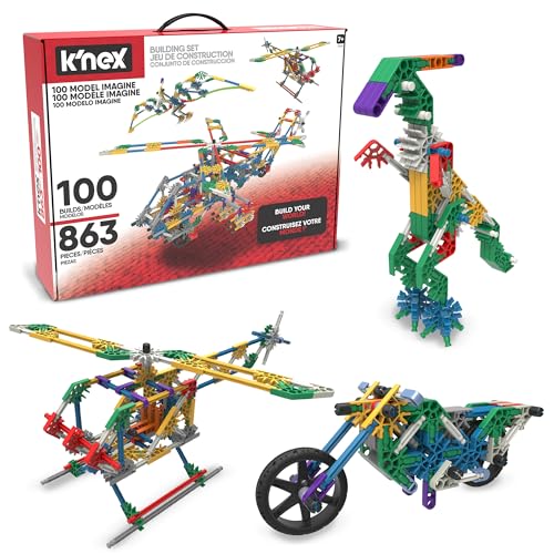 K'NEX - 100 Model Building Set ‚ 863 Pieces, STEM Building, Kid Construction Set‚ Ages 7+ - Amazon Exclusive