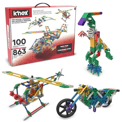 K'NEX - 100 Model Building Set ‚ 863 Pieces, STEM Building, Kid Construction Set‚ Ages 7+ - Amazon Exclusive