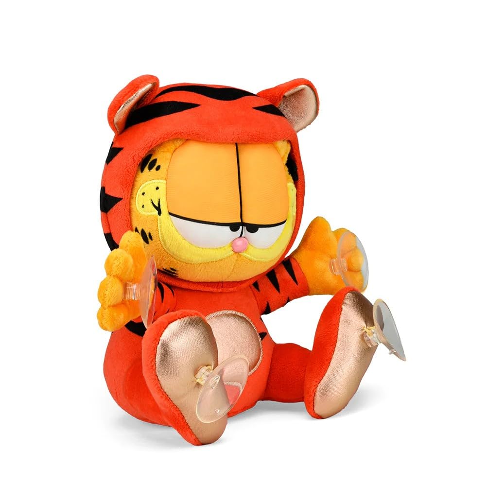 Kidrobot Garfield Year of The Tiger 8"" Plush Window Clinger - Red Edition, Orange