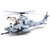 General Jim’s AH-1Z Viper Attack Helicopter Building Set - 482 Pieces, Highly Detailed Military Aircraft Model with Dual Cockpit and Rotating Cannon