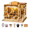 DIY Miniature House Kit, 428 PCS Jewelry Shop DIY Book Nook Kit with LED, 3D Wooden Puzzle Miniature Doll House Kit for Arts and Crafts Decor - Unique
