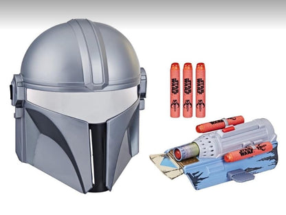 STAR WARS NERF The Mandalorian Rocket Gauntlet + Mask Set, NERF Dart-Launching Toy for Kids Roleplay, Toys for Kids Ages 5 and Up