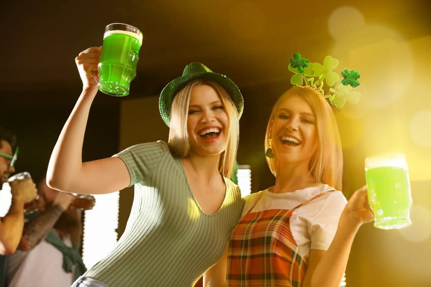 GiftExpress 12-Pack St Patrick's Day Shamrock Headband, Shamrock Head Boppers, St Patrick's Hair Accessories Party Supplies