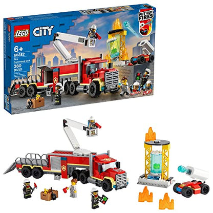 LEGO City Fire Command Unit 60282 Building Kit; Fun Firefighter Toy Building Set for Kids, New 2021 (380 Pieces)