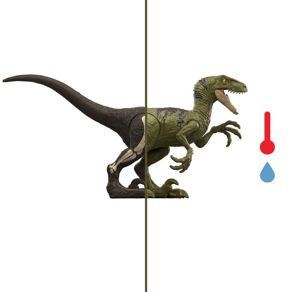 Mattel Jurassic World Dino Reveal Dinosaur Toys, Unpack Surprise & Warm Water Uncovers Full Decoration, 5 to 7 Inches, Species Vary