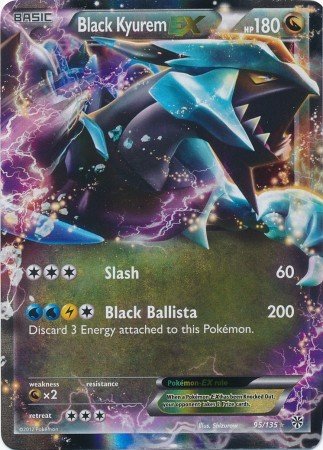 Pokemon - Black Kyurem - EX (95) - Black and White Plasma Storm - Holo