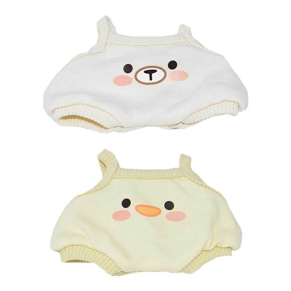 niannyyhouse 10cm 20cm Plush Doll Clothes Vest Jumpsuit Climbing Suit Soft Stuffed Plush Toy Dress Up (a3, 20cm)