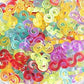 Shuiniba S Clips, Rubber Bands Refills Set for DIY Bracelet Craft, for Plastic Chain Links Bracelet, Colorful - 200 Pack