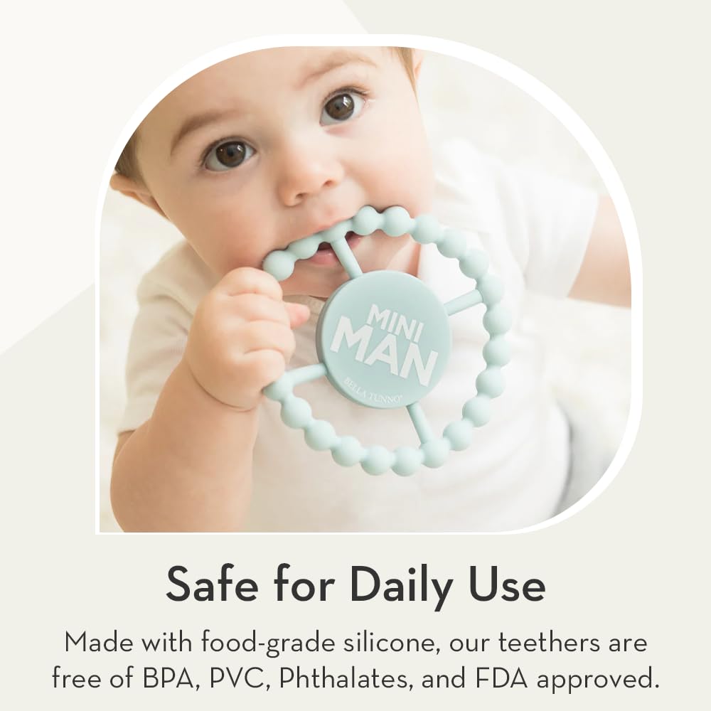 Baby Teether by Bella Tunno, Silicone Teethers for Babies 3-6 Months, 6-12 Months, Baby Toys, Pacifier, Teething Relief, Boys, Girls, Bachelor/Bub
