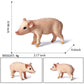 BLAPNK 4 Pcs Realistic Farm Pig Animals Model Figure Toy Set, Barn Farm Pig Family Figurines Collection Playset Preschool Science Educational Learn