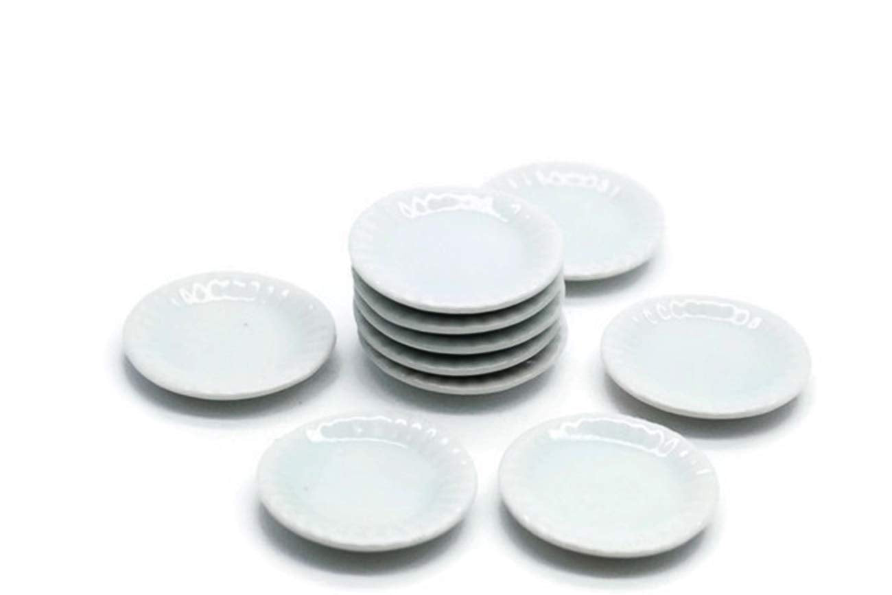 10 White Cearmic Plate Dish Bowl Decoration Display