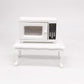 SXFSE Dollhouse Decoration Accessories,1:12 Dollhouse Miniature Furniture Room Wooden Furniture Microwave Oven White