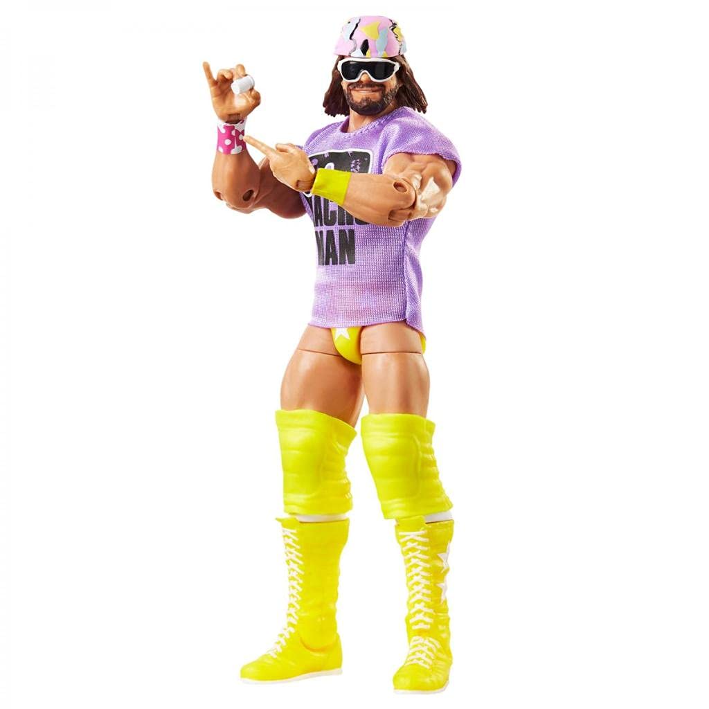 WWE Randy Macho Man Savage Legends Series 11 Elite Collection Wrestling Action Figure (Cream of The Crop Yellow)