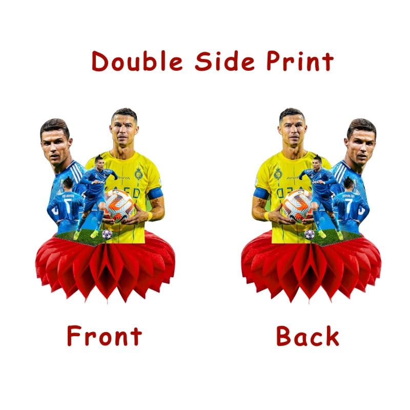 8Pcs Soccer Honeycomb Table Centerpiece Soccer Birthday Party Supplies Table Decorations for Kids Party Decorations