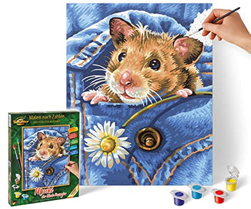 Schipper 609240436 "Kids Mucki The Blind Passenger Paint by Numbers Board