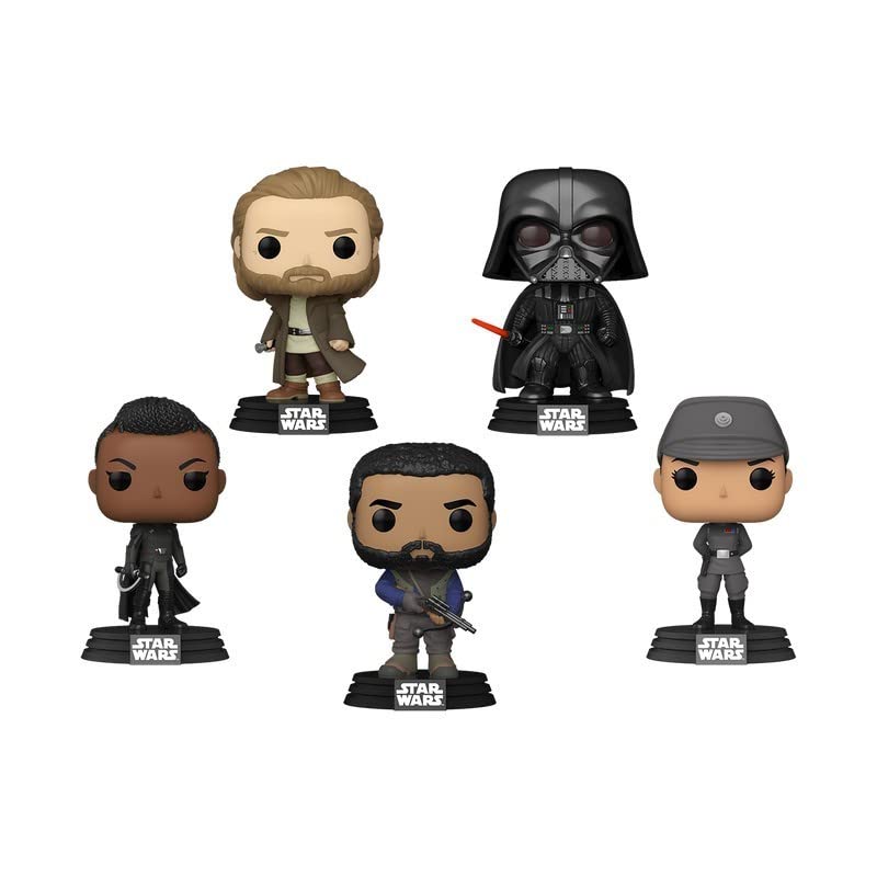 Funko Pop! Star Wars OBI-Wan Kenobi - Exclusive 5-Pack Including OBI-Wan Kenobi, Darth Vader, Kawlan Roken, Tala Durith, and Reva
