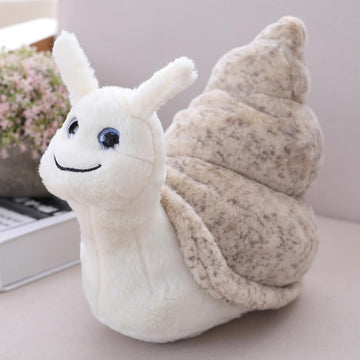 Xshelley 10 inch Snail Stuffed Animal Plush Pillows,Cute Soft Sleeping Snail Plush Toy,for Kids Birthday Gifts Cartoon Doll