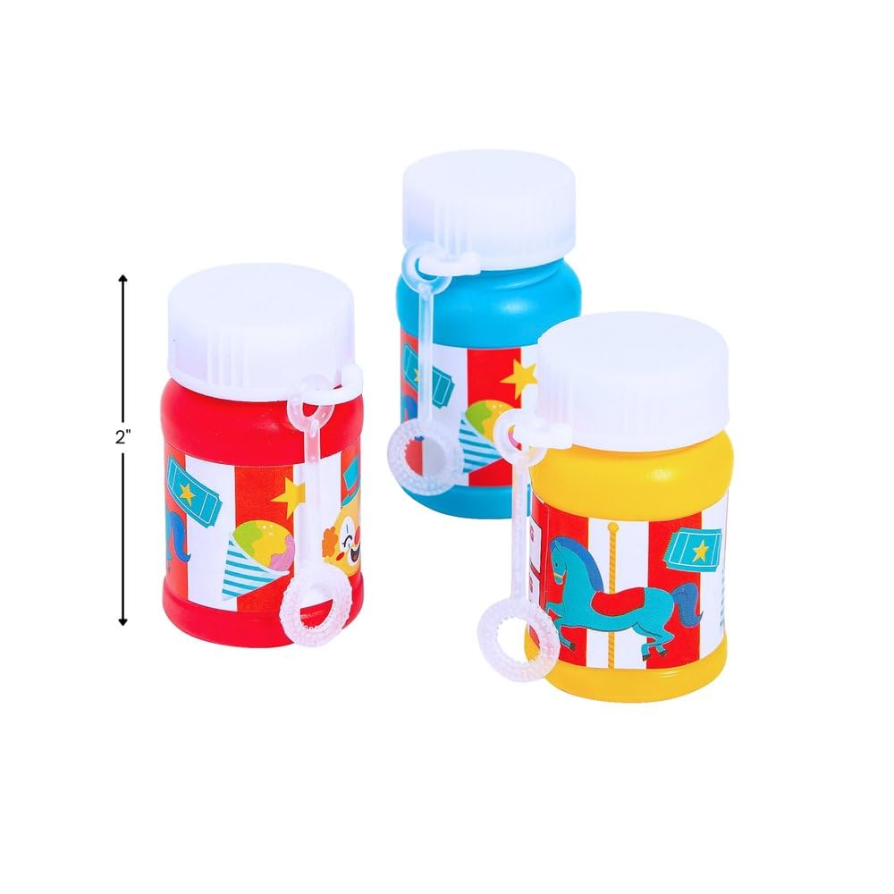 Carnival Mini Bubble Bottles - Toys - 24 Pieces