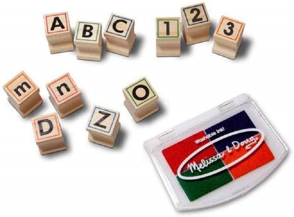 MELISSA & DOUG Wooden ABC Activity Stamp Set, 1 EA