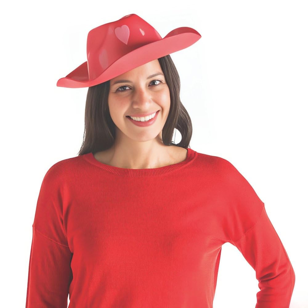 Fun Express Valentine Foam Cowboy Hat - Apparel Accessories - 12 Pieces