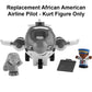 Fisher-Price Replacement Part Little People Travel Together Airplane Playset DJB53 - Replacement African American Airline Pilot Kurt Figure