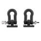 2Pcs RC Trailer Hooks,1/10 Tow Hook Trailer Heavy Duty Shackle Set for D90 Axial SCX10 RC Crawler Car(Black)