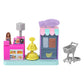 Barbie Mini BarbieLand Collectible Supermarket Playset with 1.5-Inch Doll, Product Shelves, Check Stand & Shopping Cart for Storytelling Play