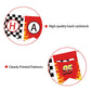 Race Car Birthday Banner - Let's Go Racing with Checkered Flag Themed Party Supplies