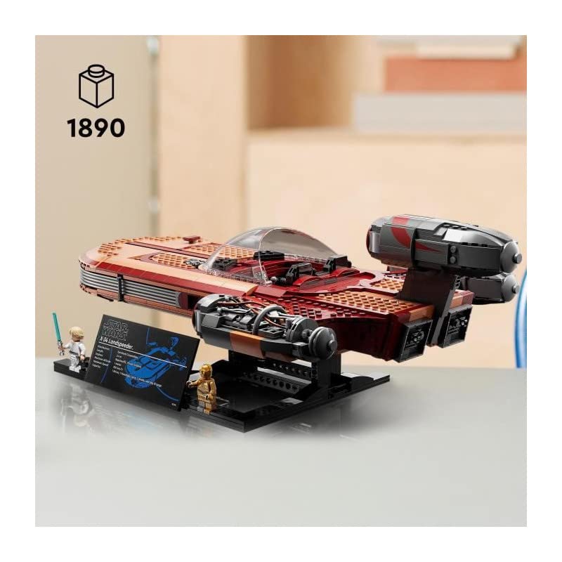 LEGO Star Wars Luke Skywalker's Landspeeder 75341, Ultimate Collector Series Star Wars Building Kit for Adults, Includes Luke Skywalker Lightsaber and
