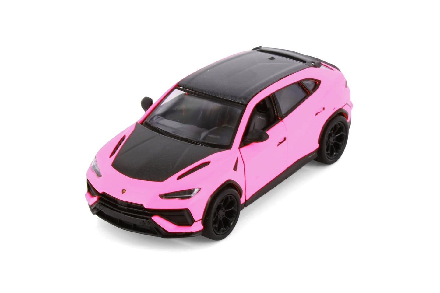 KiNSMART Lamborghini Urus Performante, Matte Hot Pink - 1/38 Scale Diecast Model Car - 5" L x 2" W x 1.75" H with Pullback Motor Action and Openable