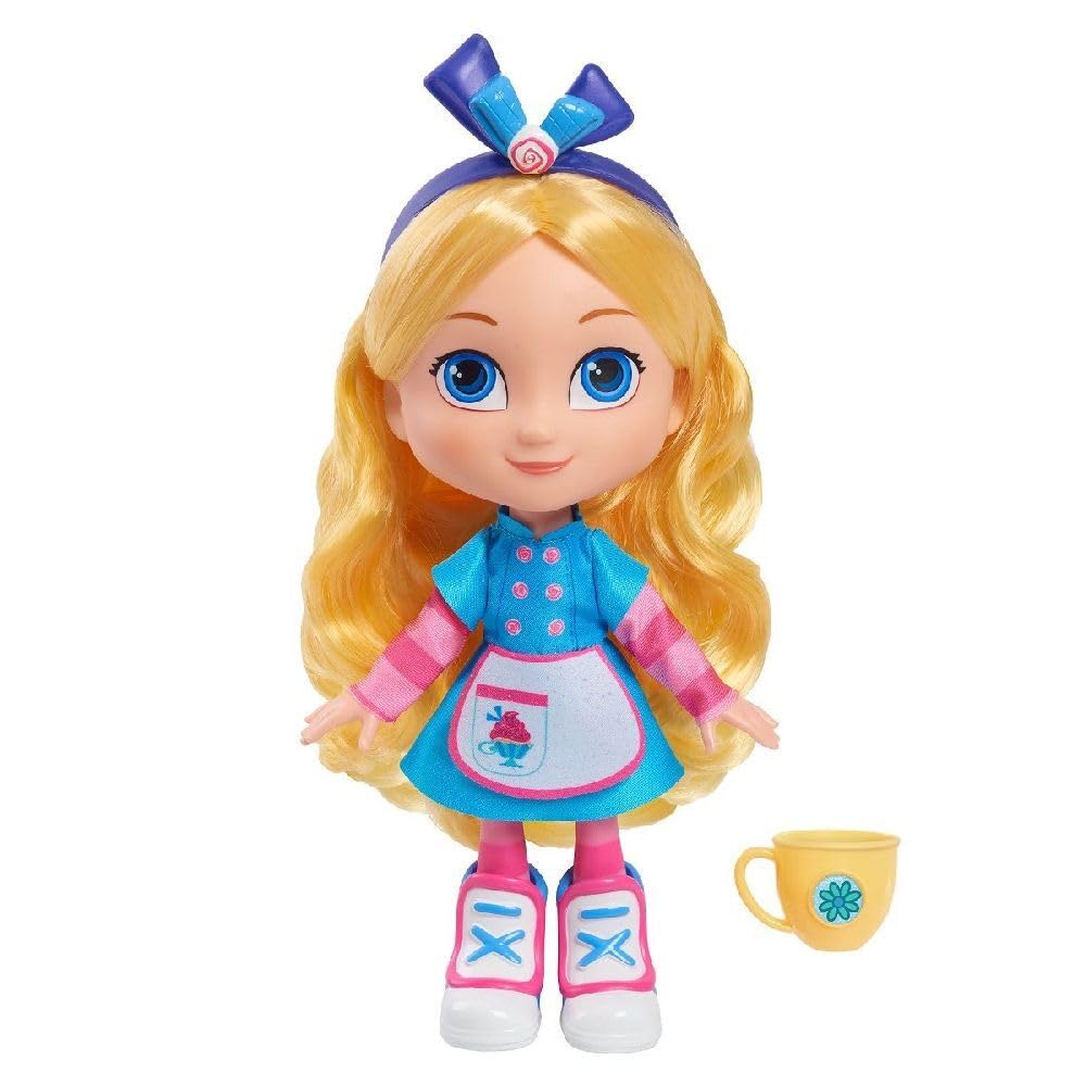 Disney Junior Alice’s Wonderland Bakery Alice 10-inch Large Doll and Accessories, Kids Toys for Ages 3 Up by Just Play