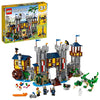 LEGO Creator 3 in 1 Medieval Castle Toy, Transforms from Castle to Tower to Marketplace, Includes Skeleton and Dragon Figure, with 3 Minifigures and