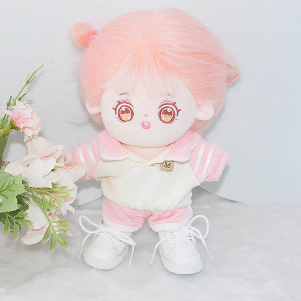 niannyyhouse 10cm 20cm Plush Doll Clothes T-Shirt Pants Soft Stuffed Plush Toy Dress Up Accessories (Blue, 10cm)
