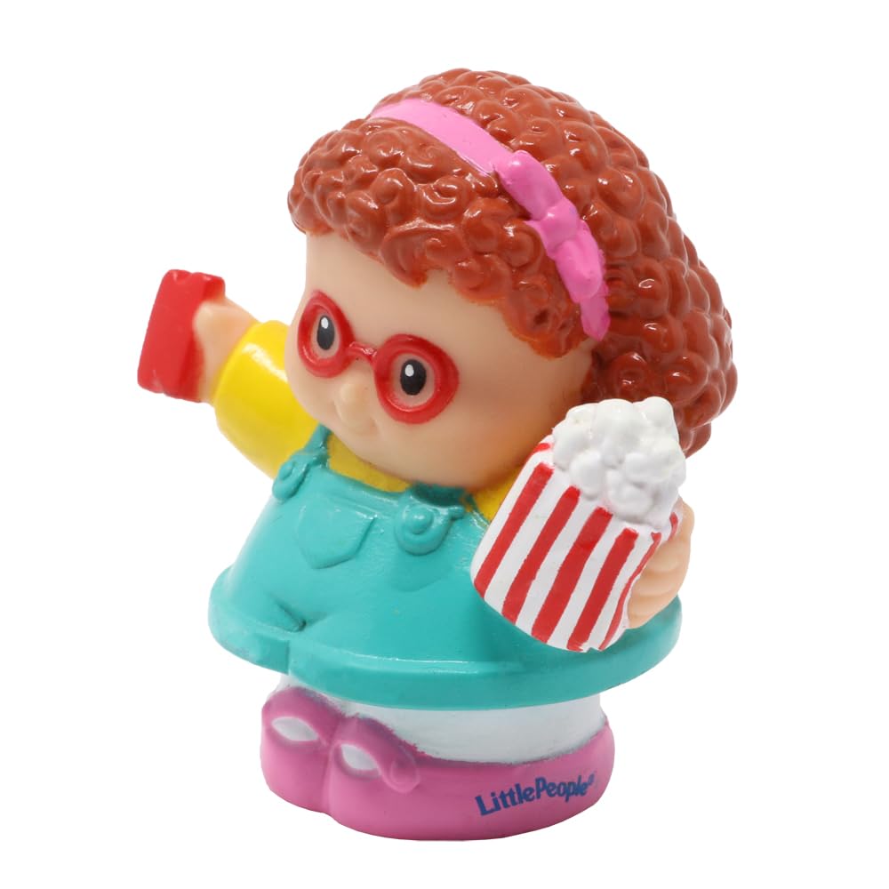 Fisher-Price Replacement Part Little People Circus Friends Carnival Playset G6520 - Replacement Little Girl Maggie Figure - Carrying Popcorn and a