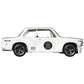 Hot Wheels Collectible Die-Cast Vintage Racing Club Vehicle - White with Red and Blue Stripes Sports Car - Inspired by BMW 2002 - HRT81-3/6