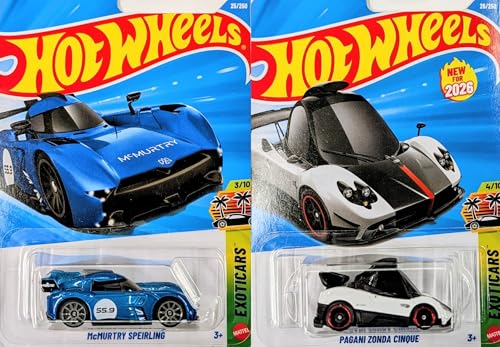 Hot Wheels HW Exotics Die-Cast Car Series - 1:64 Scale Exotic Collectibles with Precision Details Bundle