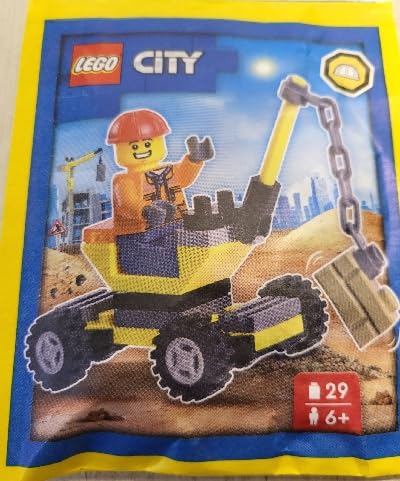 LEGO City: Construction Worker Minifigure with Small Crane