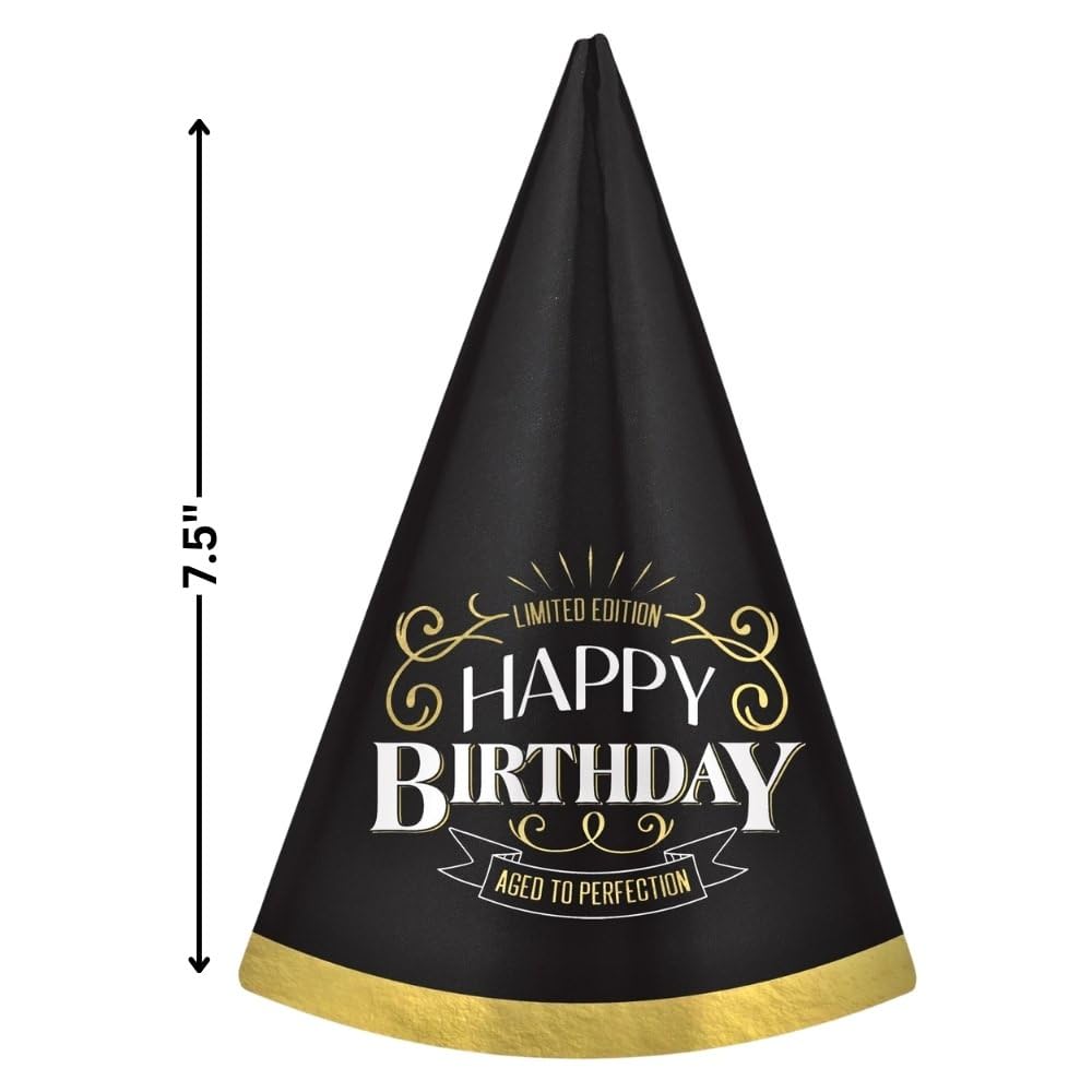 Luxurious Better with Age Birthday Cone Hat - 7.5" (1 Pc.) - Premium Quality Paper - Perfect Party Accessory