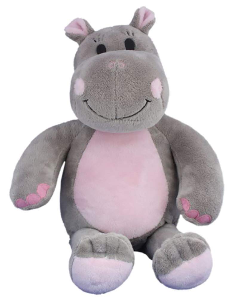 Stuffems Toy Shop Make Your Own Stuffed Animal 16" "Happy the Hippo - No Sew - Kit with Cute Backpack!