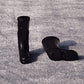 SXFSE Doll Accessories, Dollhouse Miniature Scene Model Black Rubber Rain Boots Shoes Decoration Pretend Play Toy (Black)