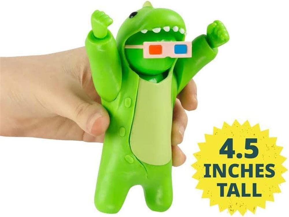 Gang Beasts Green Dinosaur Costume Kigurumi Game Fighter Character Figure