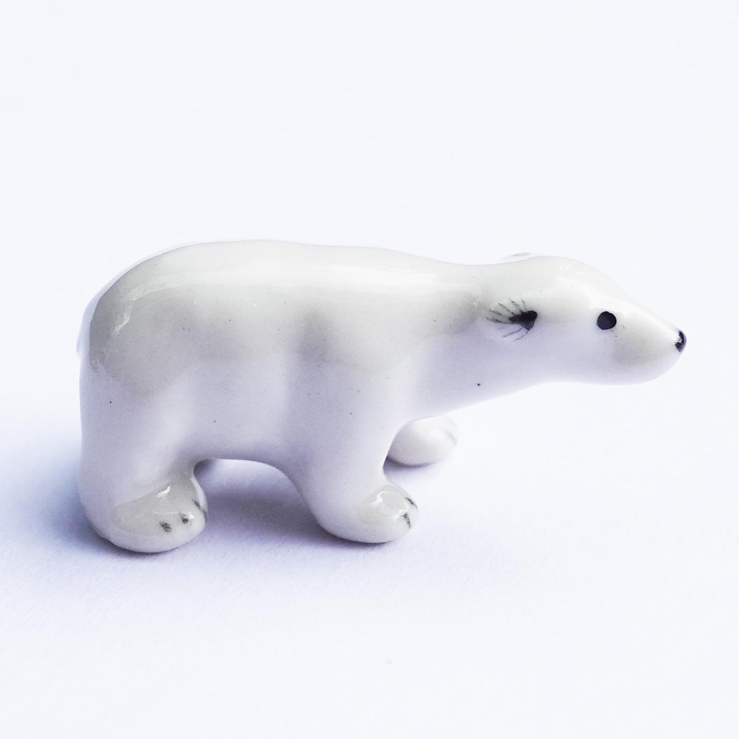 SSJSHOP Polar Bear Micro Tiny Dollhouse Figurines Ceramic Hand Painted Animals Collectible Small Gift Home Garden Decor (Polar)