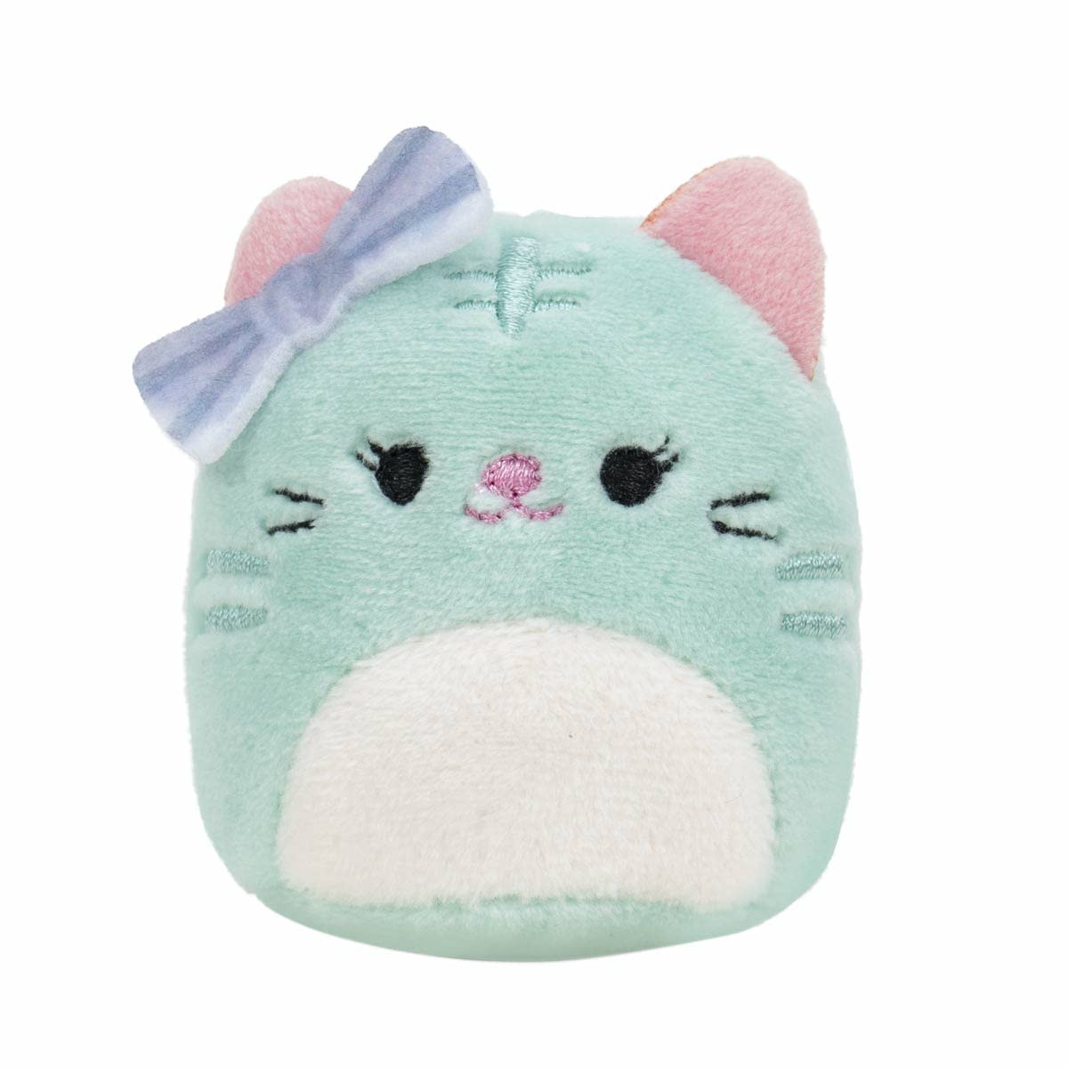 Squishville by Original Squishmallows Sweet Shop - Playset with 2-Inch Priya The Purple Panda, Tres’zure The Teal Cat & Bistro Table and Chair - Toys