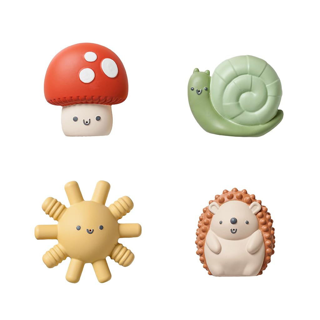 Itzy Ritzy Water-Squirting Sensory Bath Toys - Soft, Textured & Easy to Squeeze for Babies & Toddlers - Characters for Fun & Motor Skill Development