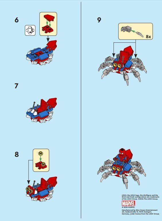 LEGO Superheroes: Spiderman Minifigure with Spider-Crawler - Ages 6+