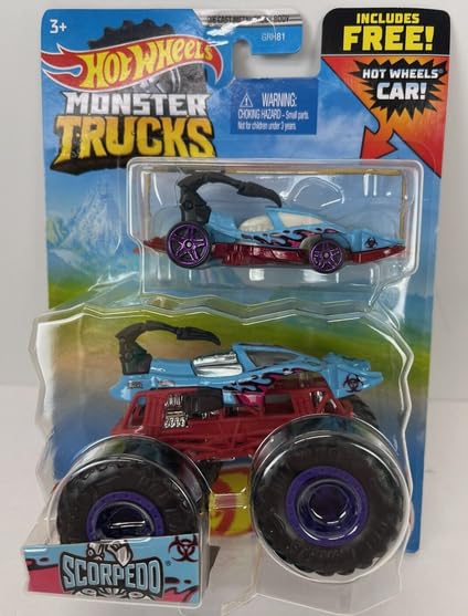 Hot Wheels Monster Trucks Scorpedo with diecast car